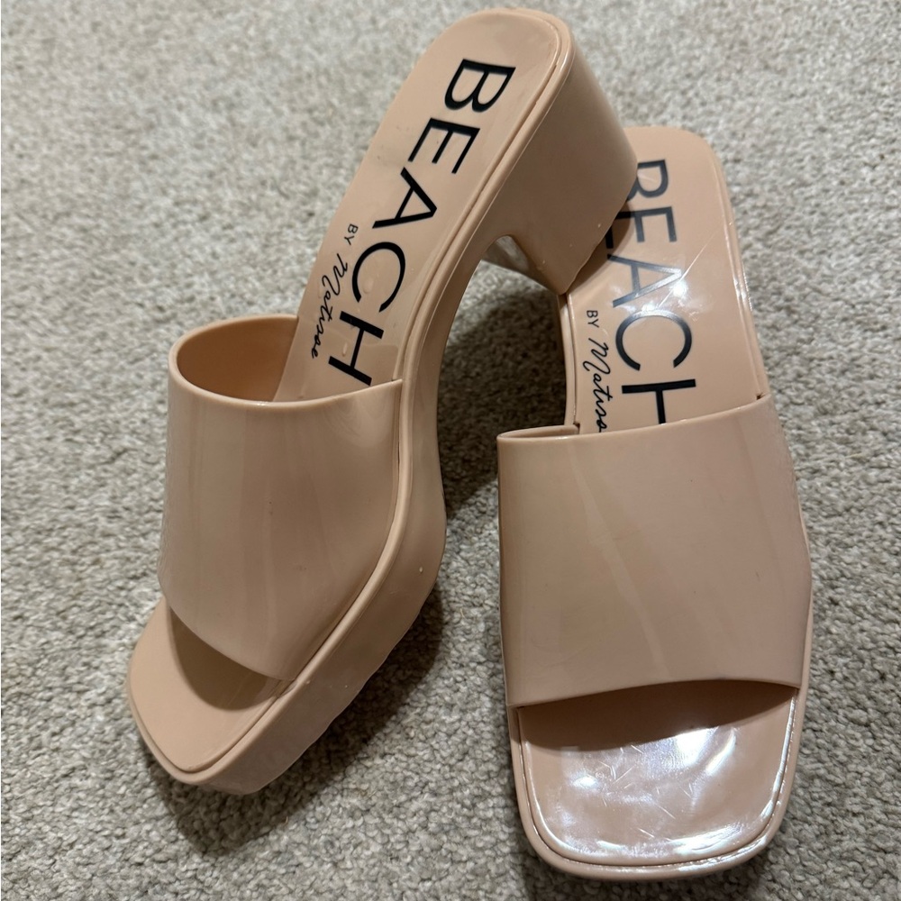 Matisse Wade Heeled Sandal in Nude Size 8 - Picture 3 of 4